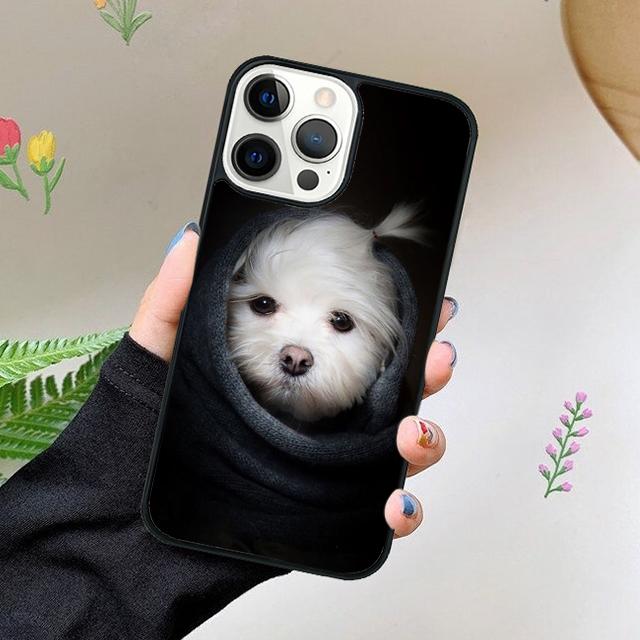 Cartoon Maltese Dog Phone Case For iPhone 17 Air 15 16 16e 11 12 13 14 Pro Max Cover For iPhone 17 Air Max Plus coque Fundas