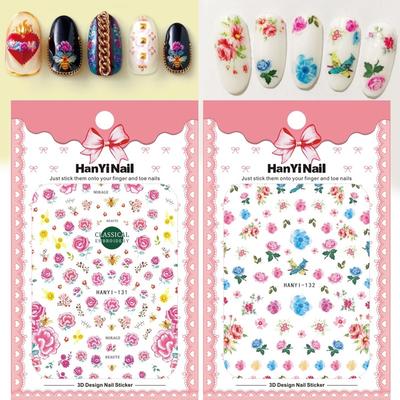 Japanse stijl bloemen dunne zelfklevende nagelstickers stickers nageldesign nagelkunstdecoratie