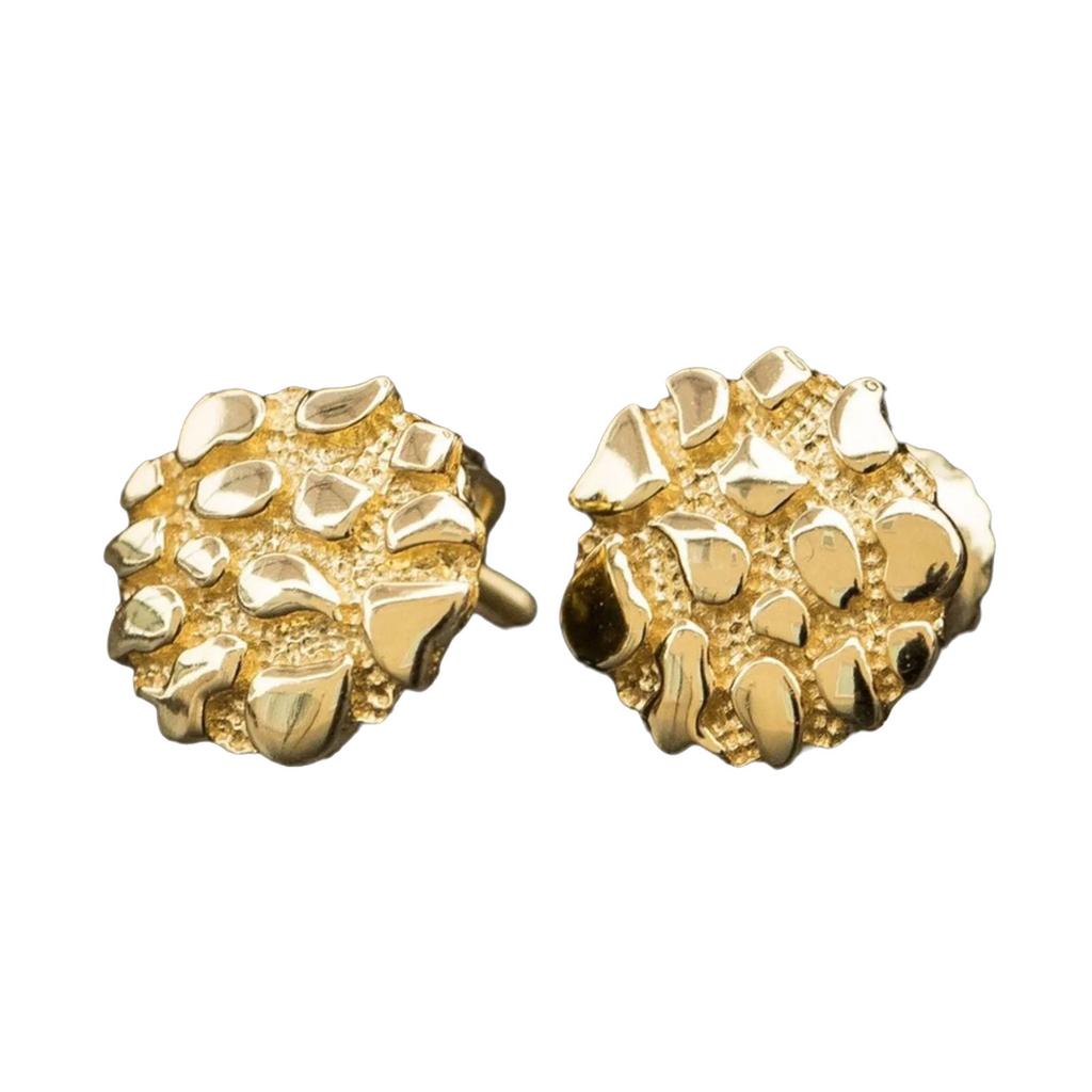 Vintage Gold Geometric Earrings Women Irregular Earrings Alloy Texture Perfect for Daily Wear and Special Occasions