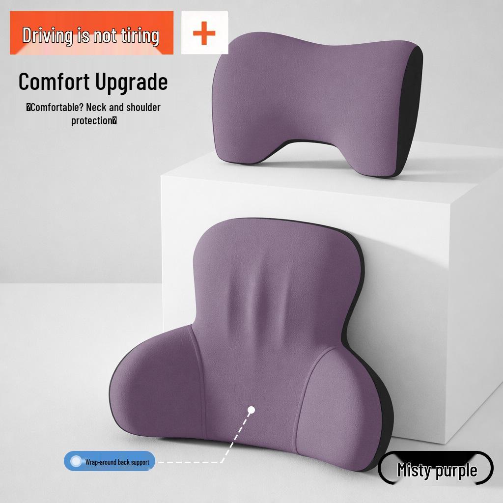 Compatible Headrest Neck Pillow & Lumbar Support Cushion for Lantu FREE, Taishan, Zhiyin, and Zhuiguang L Cars.