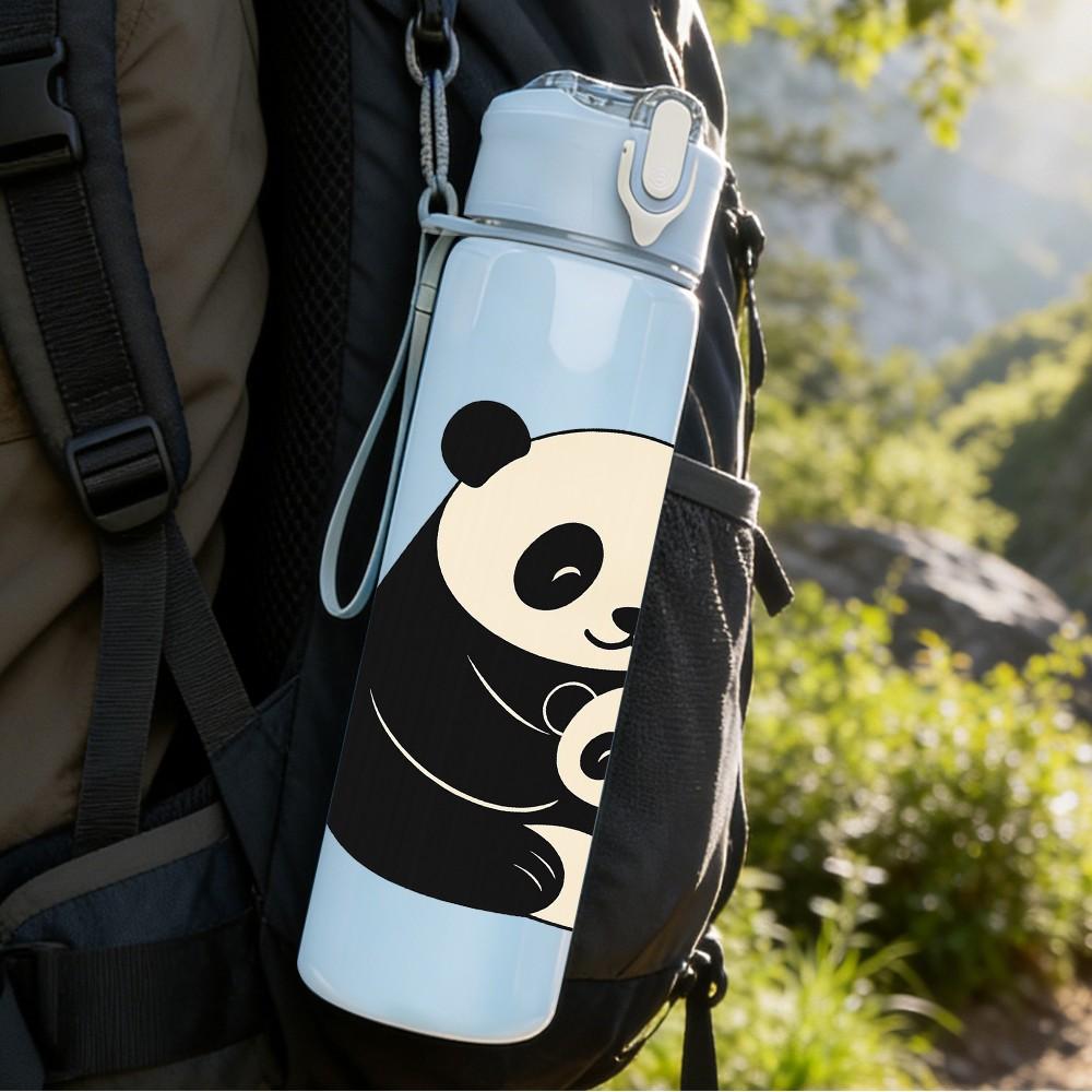 1PC Highland Cow Sunflower Bucket 750ml Color Plastic Sports Water Bottle Leakproof Flip Straw Lid Suitable for Sports Office Home Use