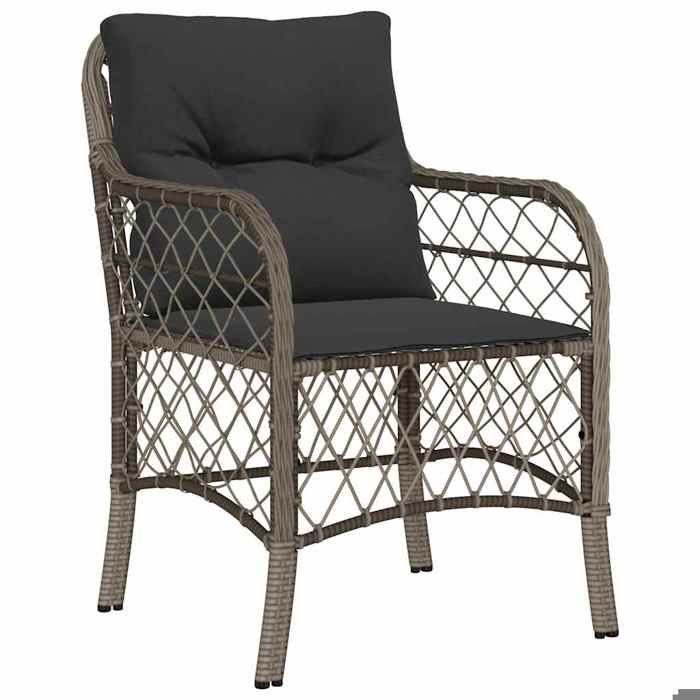 VidaXL Ensemble à Manger de Jardin avec Coussins 9 pcs, Table et Chaise de Terrasse, Meubles de Patio, Mobilier d'Extérieur, 3212061