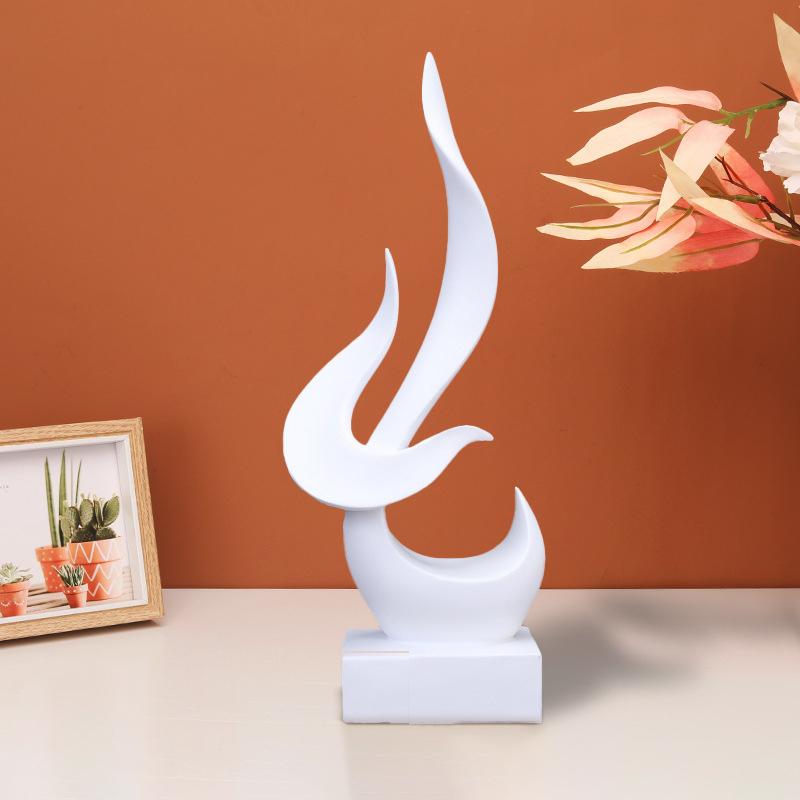 Creative Flame Bird Statues Abstract Sculpture Desk Ornament Vintage Gift Study Office Home Interior Arrange Decorative Item