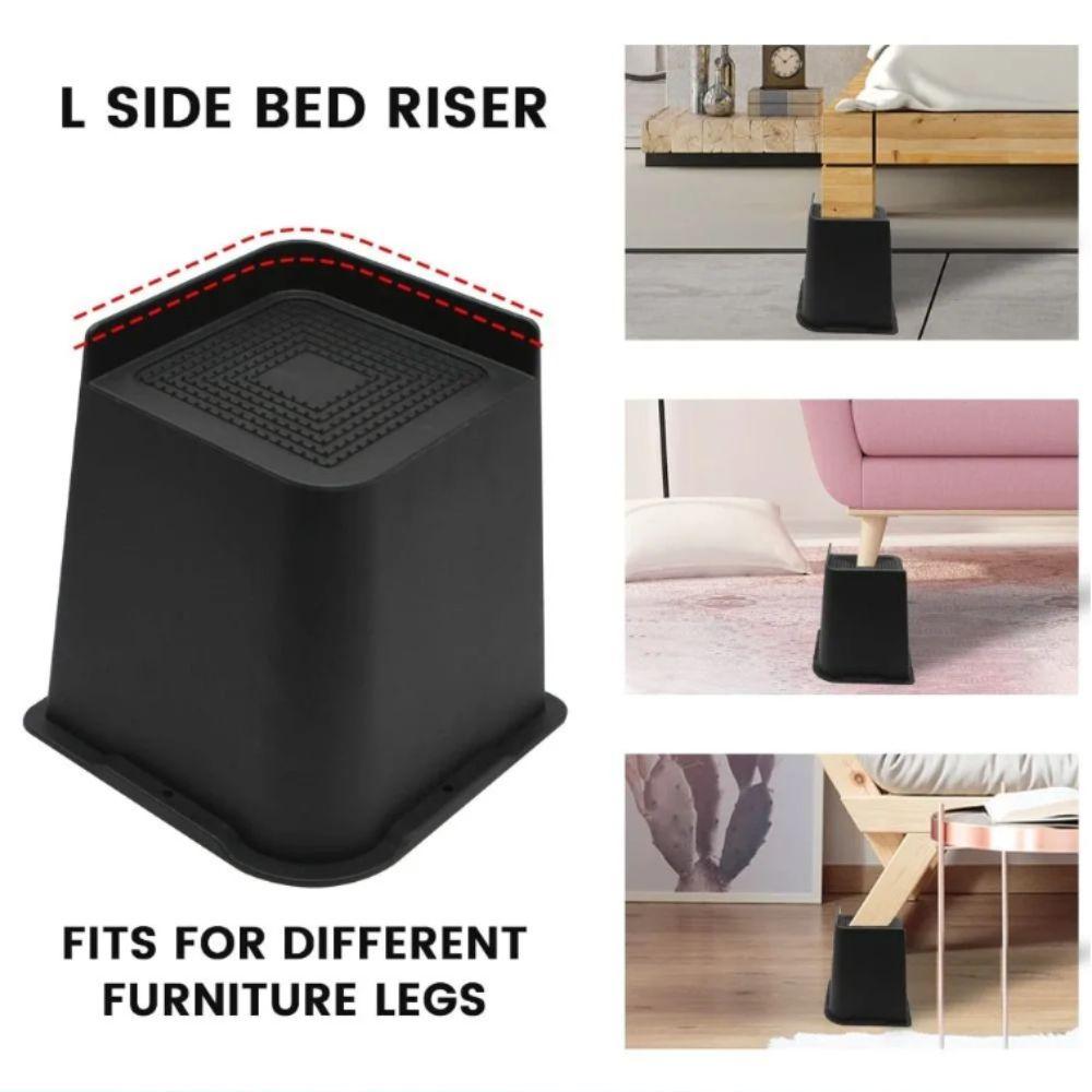 4pcs Set Furniture Risers Square Design Bed Frame Lift Bed Lifts Bed Risers  Sofa Table