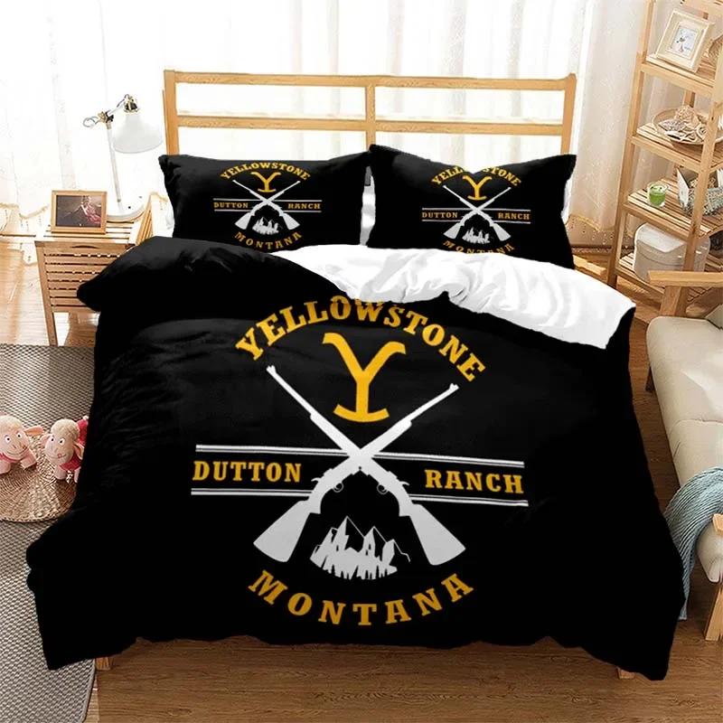 Yellowstone Fashion Digitaldruck Bettwäsche Set Bettbezug Steppdecke Bett Einzel Twin Full Queen Jugend Kinder Mädchen Jungen Geschenk