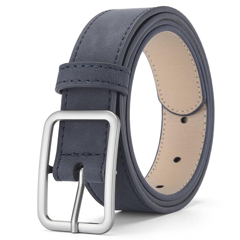 Retro Simple Pu Waist Belt With Alloy Pin Closure For Streetwear Daily And