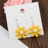 Resin Daisy Flower Earrings for Daily Wearing Party Dinner Travel Wedding Drop Dangle Earrings for Creative Charming