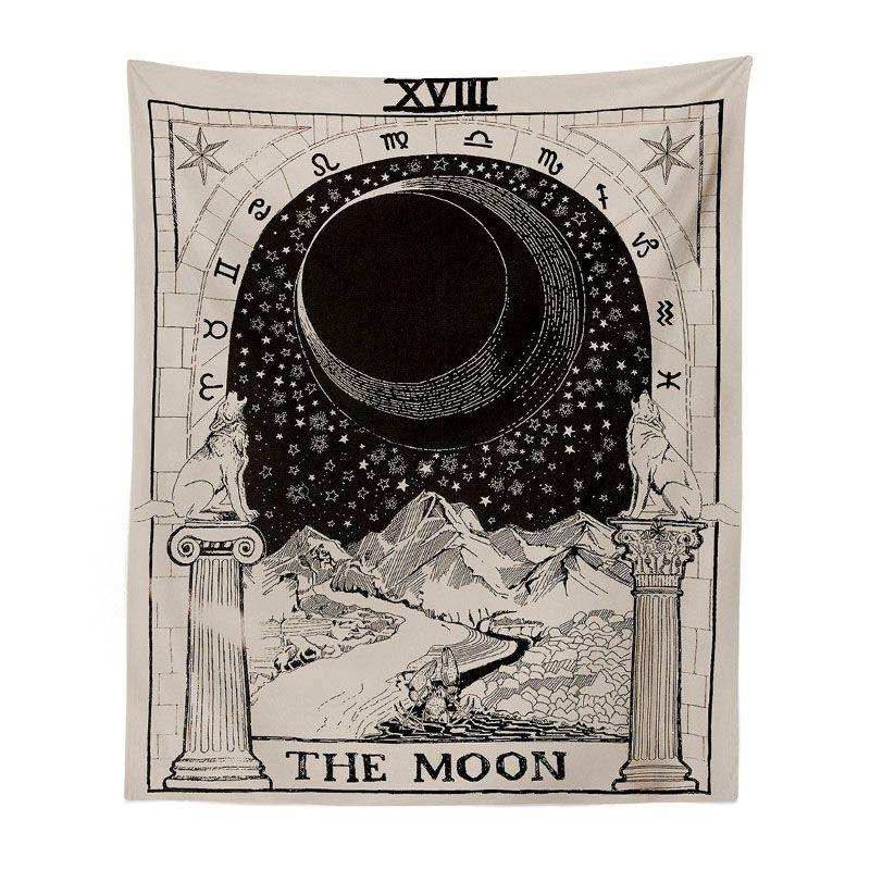 Tarot Wall Amkun Tapestry The Moon Star And Sun Medieval Divination Europe