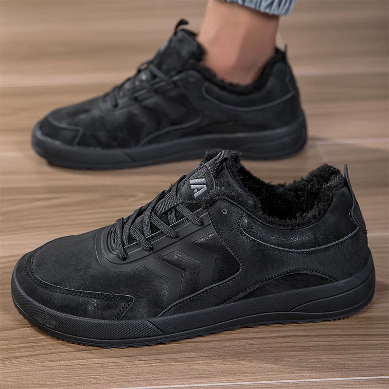 

New Winter Wide Barefoot Shoes for Men Outdoor Trail Running Fur Minimalist Walking Shoes Wide Toe Barefoot Snow Casual Sneakers 39 чёрный