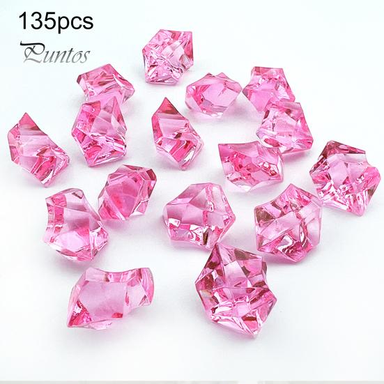 1 τσάντα αφρώδη ακρυλικό πολύτιμος λίθος Fishbowl filler Φωτεινό γυαλισμένο ρεαλιστικό ακανόνιστο σχήμα Γεμιστικά βάζων Ψεύτικες πέτρες πάγου