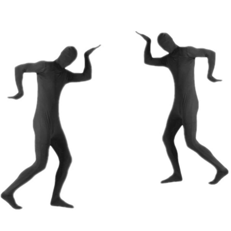 Halloween Invisibility Cloak Men in Black Costume cos Ninja Invisibility Man Adult Tights Stage Performance Costume