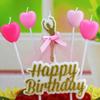 4 PCS/Set Candle Heart/Star Stick Design Birthday Cake Candle Party Holiday Home Decoration
