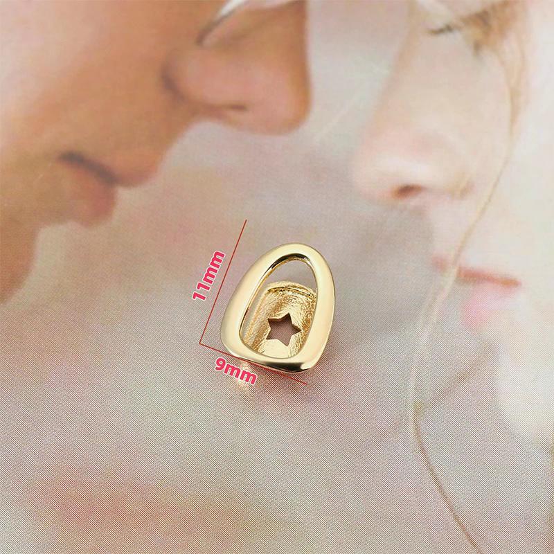 Hip Hop Hollow Star Tooth Grillz Teeth Decoration Tooth Caps Fangs Dental Grills For Women Men Jewelry Cosplay