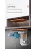 Stainless Steel Kitchen Storage Rack: Hanging Organizer with Cabinet Baskets & Paper Towel Holder