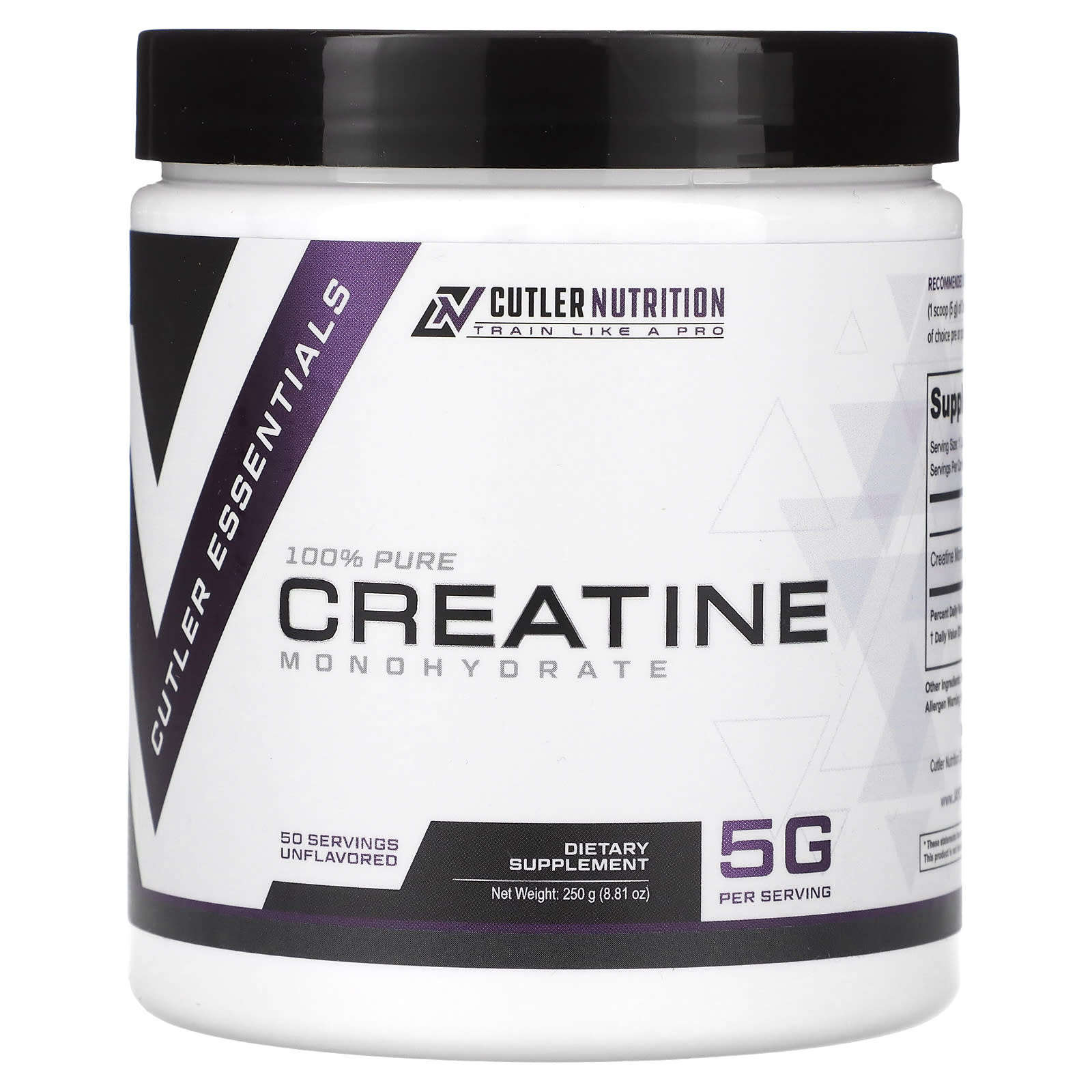 

Cutler Nutrition, 100% Pure Creatine, Monohydrate, Unflavored, 5 g, 8.81 oz (250 g)
