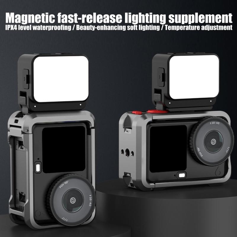 Magnetic Clip On LED Light Featuring Adjustable Brightness Levels Long Battery & Water Resistance for ACTION6