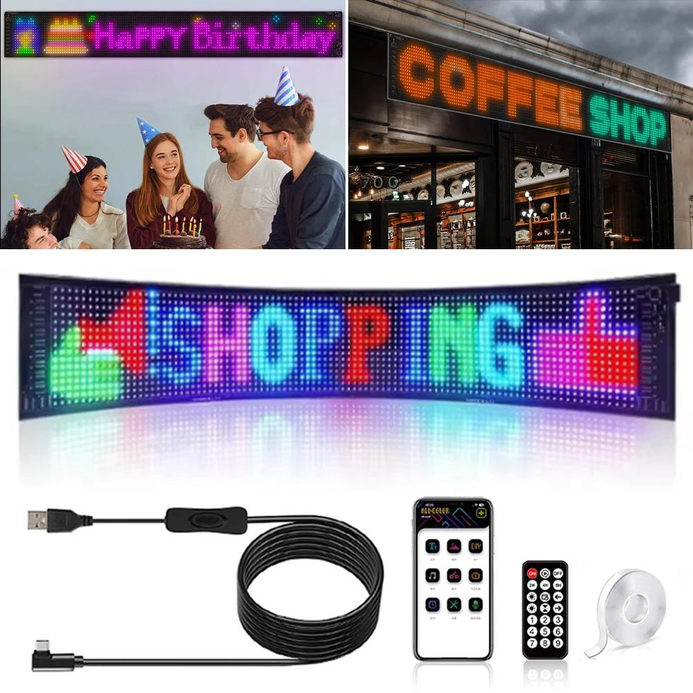 Bluetooth Car Windshield Plus LED Display Screen RGB LED Module Sign Matrix Pixel Panel Scrolling Signboard Advertising Light