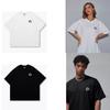 Neues High-End Herren Baumwoll Box-T-Shirt Bedruckt Locker und Hübsch Nische Sommer Kurzarm Top