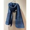 Used Aizome Tussar & Nassi Silk Stole 100% Wild Silk Handwoven Stole