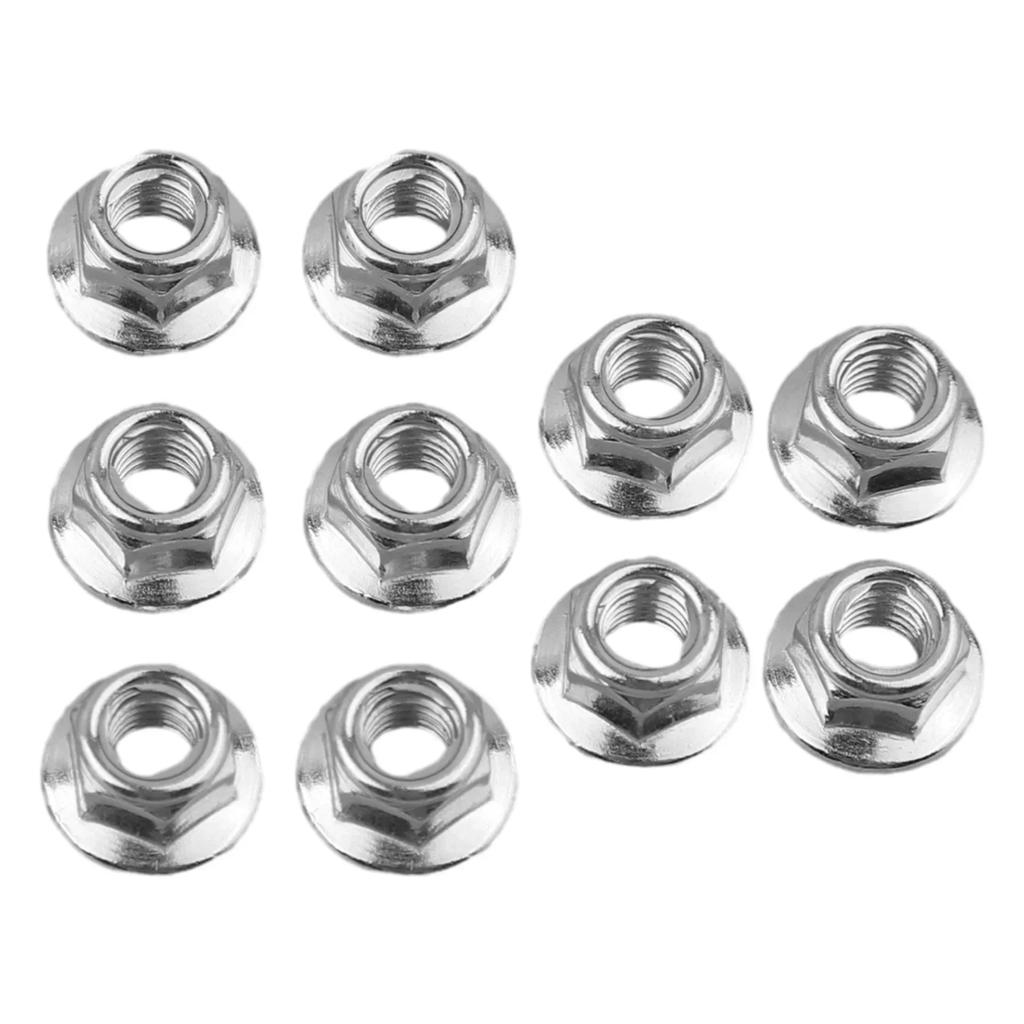 10 Pcs Lawn Mower Fixing Nuts Protective Gasket M5 Screw Thread For Electric Cordless Grass Trimmer Garden Tools Accessories