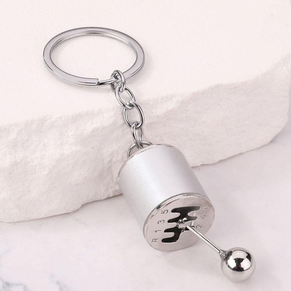 Мини-брелок с турбокомпрессором, автомобильный Стайлинг, брелок для ключей с подвеской в ​​виде коробки передач, брелок с ручками, брелок для ключей, металлический брелок для ключей серебряный