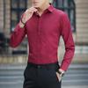 Men's Slim Fit Long Sleeve White Shirt - Stylish Formal Autumn Trend