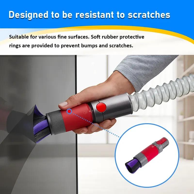 Vacuum Cleaner Traceless Soft Brush Head For Dyson V7 V8 V10 V11 V12 V15 Vacuum Cleaner Accessories Universal Suction Head Part