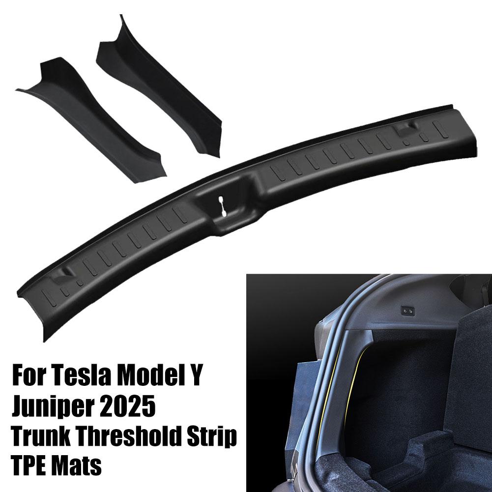 Für Tesla Model Y Juniper 2025 Kofferraumschwellenleiste Anti TPE Hinten Zubehör Kratzschutz Schwellermatten Fracht Innenraumschutz G W1O7