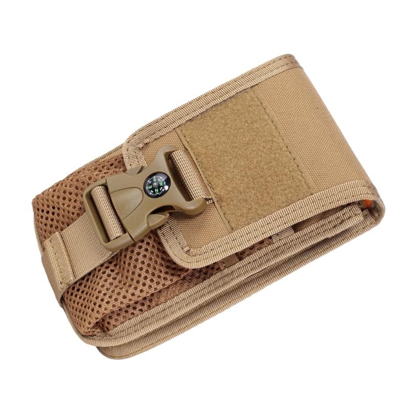 Molle Tactical Double-Layer-Telefon-Beutel-Kartenhalter-Geldbörse Outdoor Camping Jagdzubehör EDC-Werkzeug-Hüfttasche