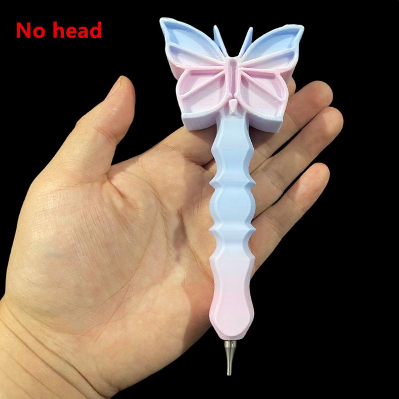3D Print Butterfly Diamond Painting Pen, Embroidery Dot Drill Pen Tool,Multifunctional Metal Tips Accessories