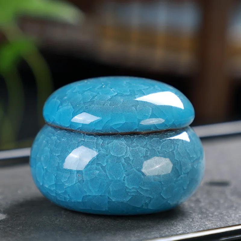 8 Colors Mini Tea Box Glazed Ceramic Jar Storage Boxes Pottery Airtight Coffee Kitchen Food Pots Ointment