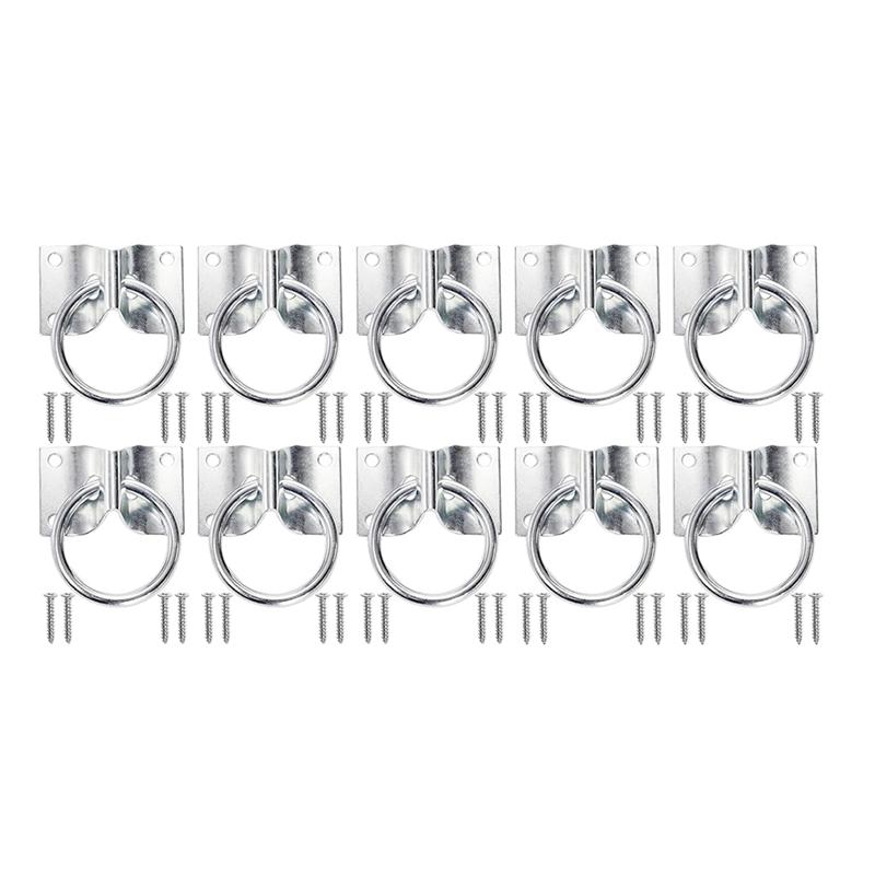 Good-Wall Mount Hitching Ring Tie , 10 Pack Stainless Steel For Horse,Block Tie Ring With Screws