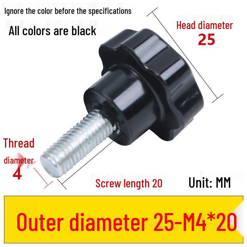 Star-Shaped Bakelite Hand-Tightening Screw Handle (M4-M10)