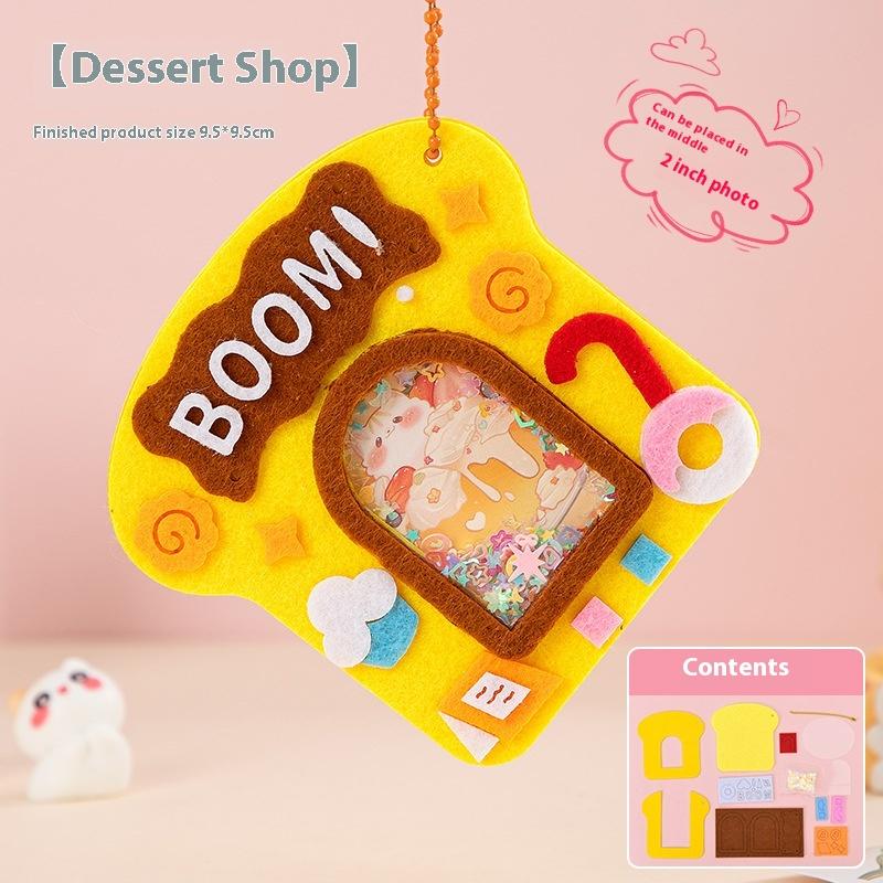 1 Set Shaker Puzzle Toys Non Woven Shake Pendant Diy Material Kits For Children Kids Easy To Paste Accessories Handmade Crafts