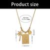 Fashionable Gold Plated Coconut Tree Necklace Stainless Steel Chain With Floral Accent Jewelry For Daily Wear