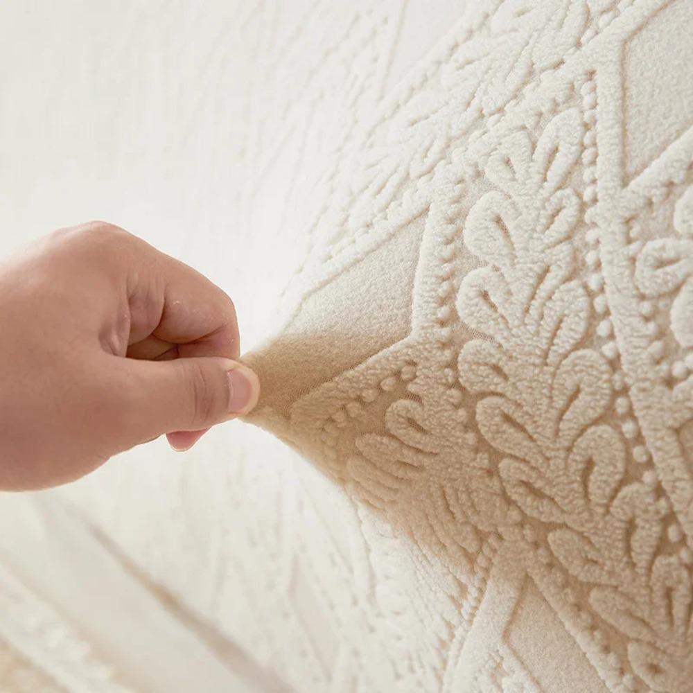 Washable Elastic Jacquard Bedhead Cover Dustproof Non-slip Bed Head Slipcover Soft All-inclusive Bedside Protector Home