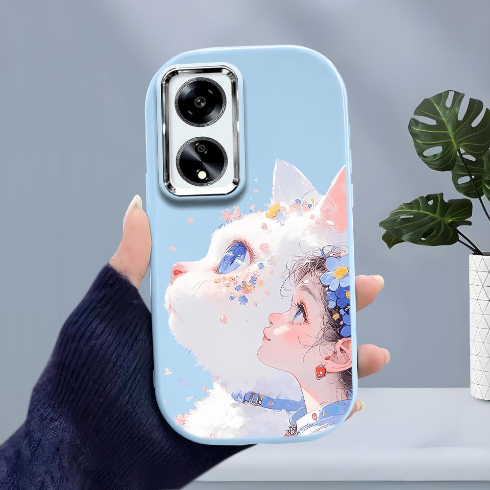 Jednobarevný stříbrný okraj čočky měkký tekutý silikon nárazuvzdorný obal na telefon pro iPhone Samsung Huawei Honor Xiaomi Redmi OPPO Realme Vivo Infinix Tecno