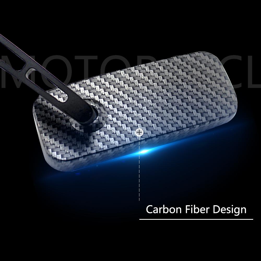 Univerzální 8mm 10mm motocyklová zpětná zrcátka z uhlíkových vláken, příslušenství pro motocykly, řídítka, zrcátko pro skútr