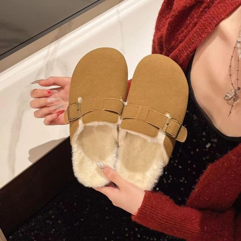 Fleece Shoes Women s Flip-flops New Style Lazy Cotton Shoes for Women 35 2228₽