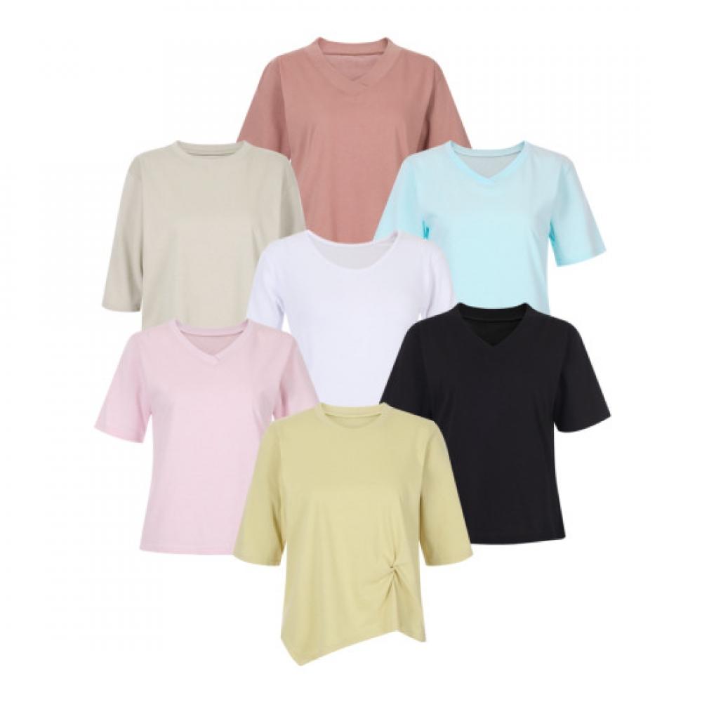 Shop Women Basic ShorT Sleeve T shirT Summer 5 Types