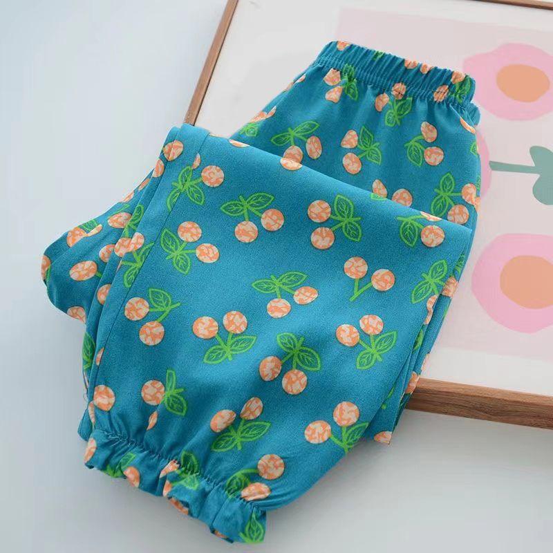 

Новые противомоскитные штаны для девочек, маленьких и средних размеров, детские летние тонкие штаны для девочек, летние длинные штаны для ношения на открытом воздухе 110