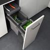 Hidden Kitchen Trash Can Double Trash Bin Luxury Built In Litter Bins Large Capacity Drawer Style Garbage Bin with Lid Cleaning