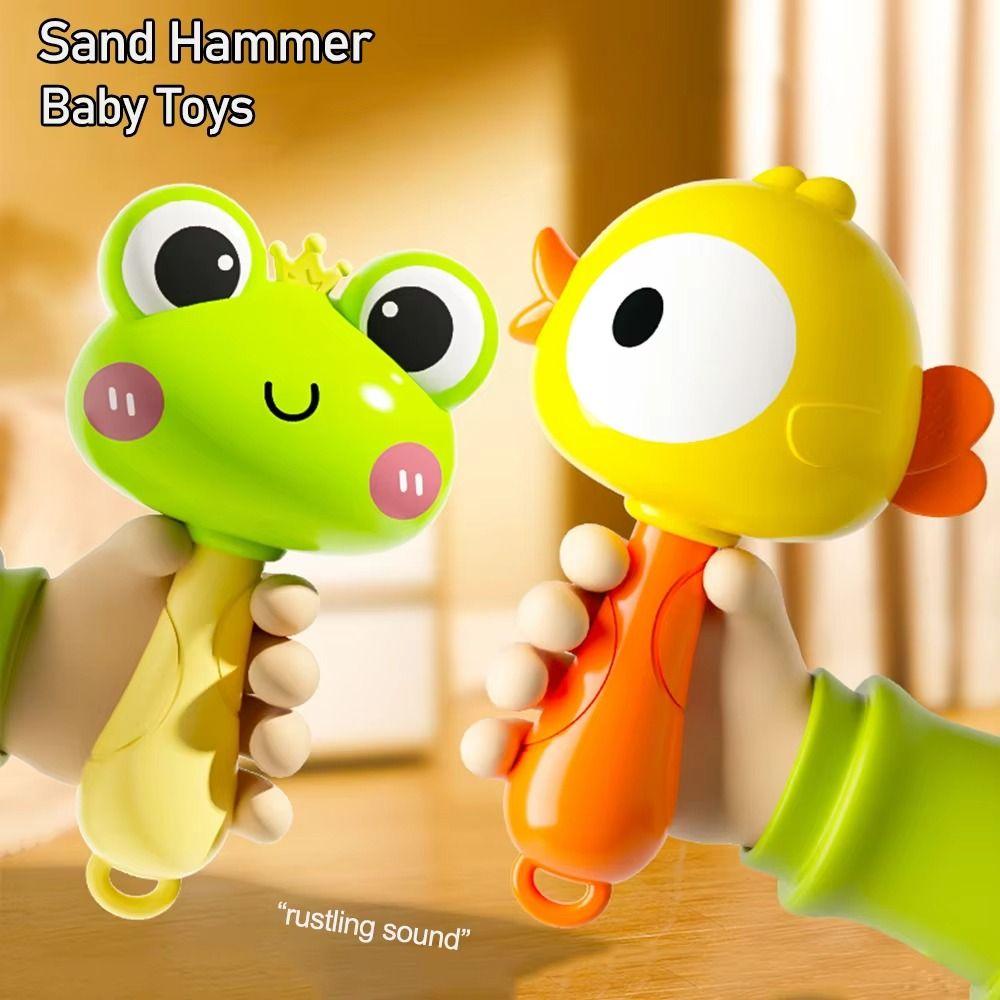 Plastic Instrument Sand Hammer Soft Duck Sand Hammer Toy Children Frog Sand Hammer Toddlers