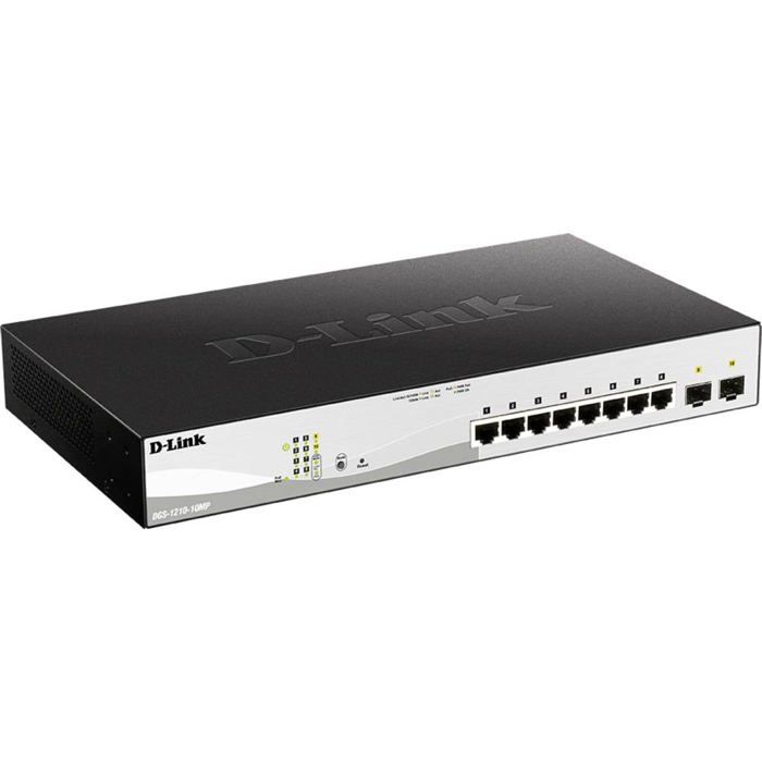 Commutateur - D-Link - DGS-1210-10MP - 8 ports PoE+ - 2 ports Gigabit SFP - L2+ intelligent
