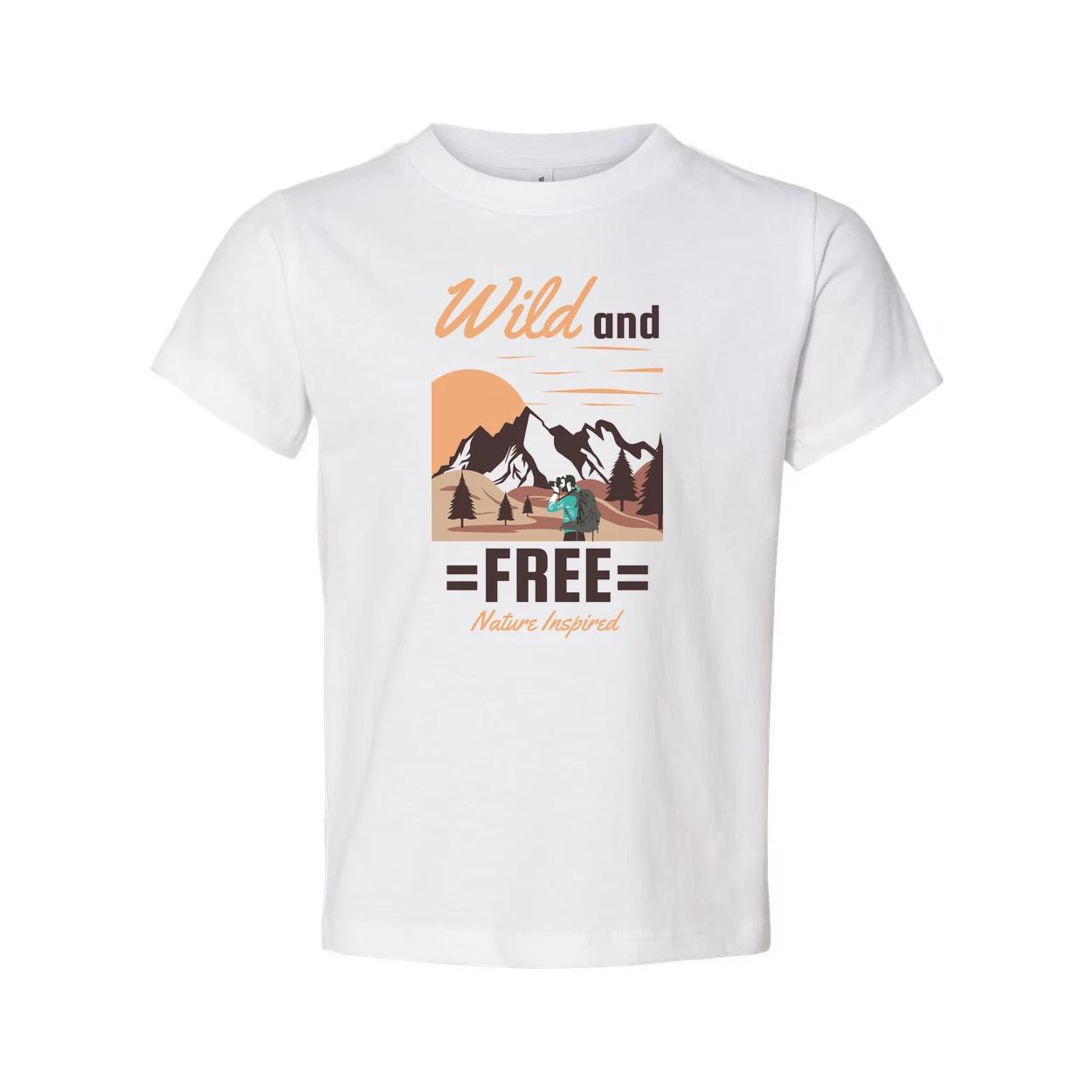 

Wild and Free Nature Inspired Outdoor Unisex T Shirt for Hiking and Camping for M