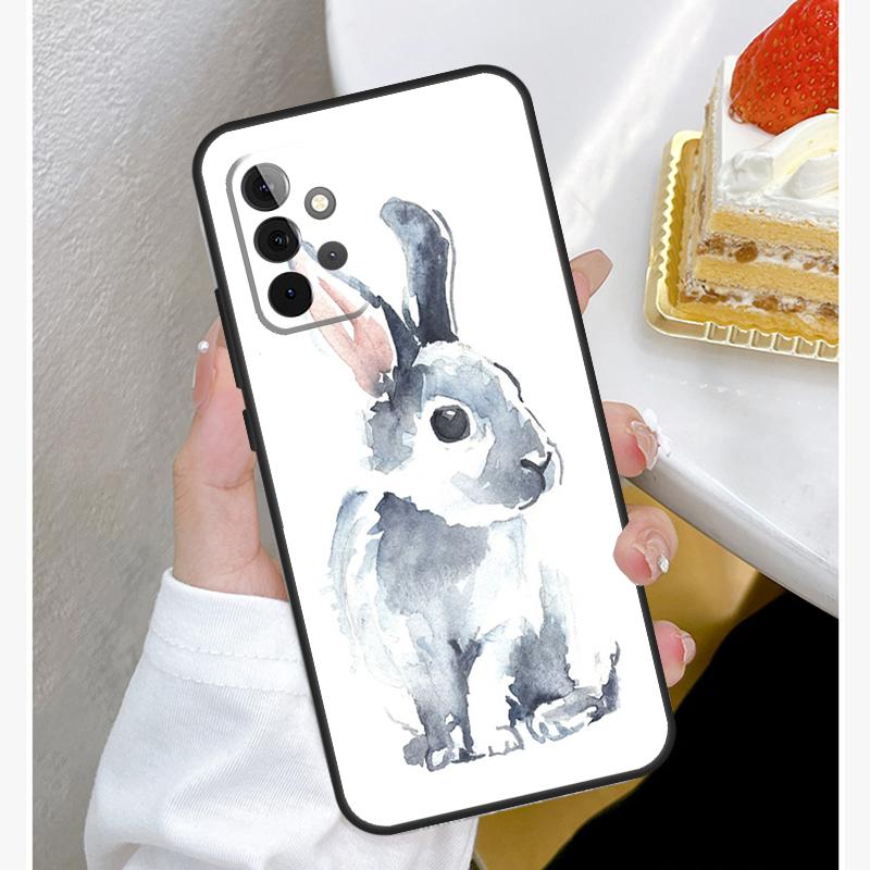 Cute Bunny Rabbit Case For Samsung Galaxy A15 A25 A35 A55 A51 A71 A12 A32 A52 A13 A33 A53 A14 A34 A54 Cover