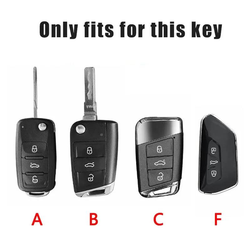 TPU Car Key Case Cover Shell Protector Fob For VW Volkswagen Polo Tiguan MK2 Passat B5 B6 B7 Golf 4 5 6 7 MK6 MK7 Jetta Lavida Da7