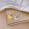 Xiangyun Lucky Lock Minimalist Furnace Real Gold Necklace Female Collarbone Chain Accessories