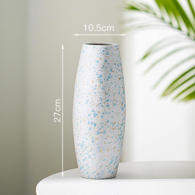 Minimalist Kiln-Fired Ceramic Vase: Home Living Room Decor for Fresh or Dried Flowers