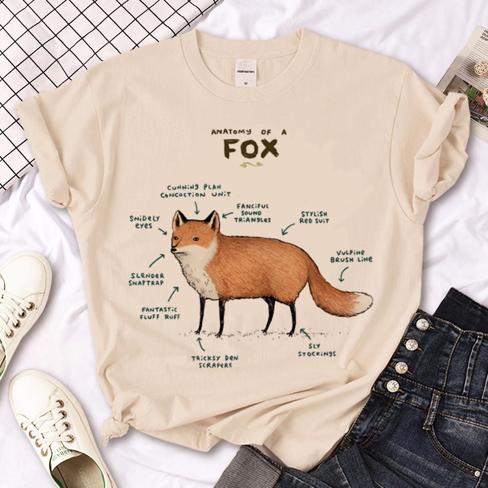 

Fox t-shirts women Japanese summer anime t shirt female anime harajuku manga clothes S